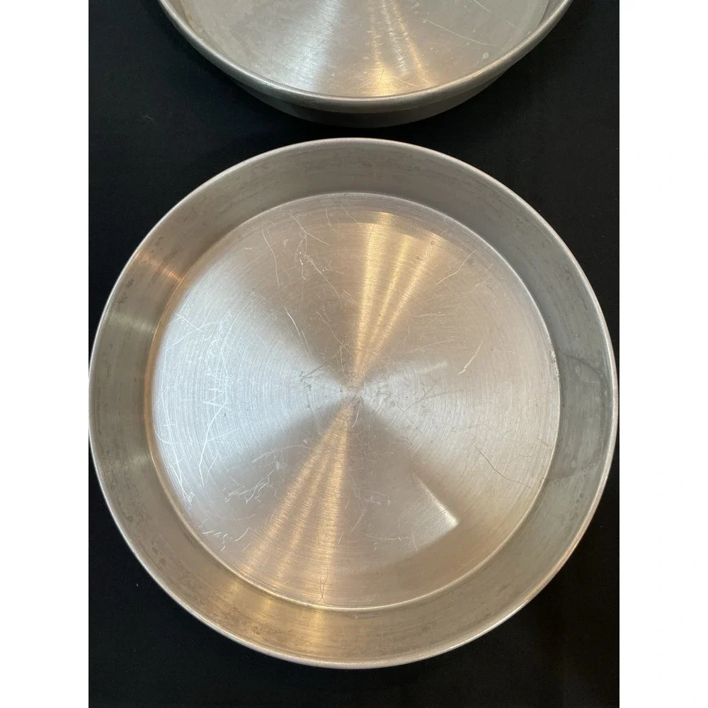 Vintage MCM Set of 2 Mirro Cake Layer Pie Pans 8